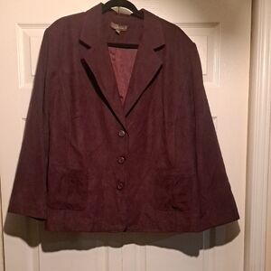 Dressbarn Women's Blazer - Rich Burgundy